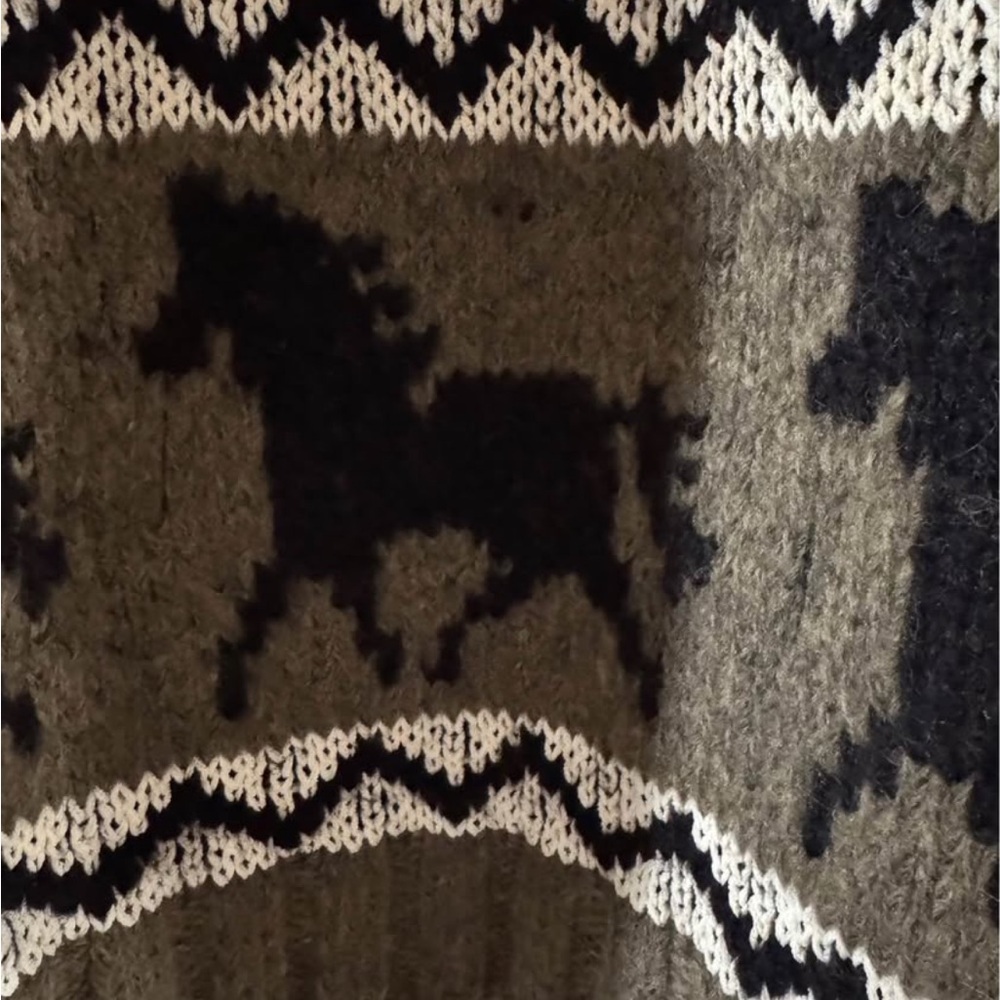 NWT Altar'd State Fern Fair Isle Horse Sweater - Picture 5 of 6